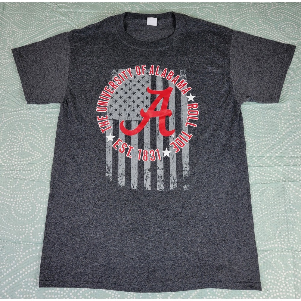 Alabama Crimson Tide American Flag Graphic T-Shirt Small S Roll Tide NWOT